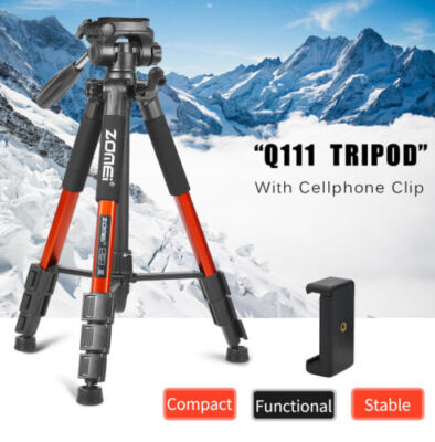 Professional Heavy Duty Aluminium Tripod&Pan Head for DSLR Camera US Zomei Q111