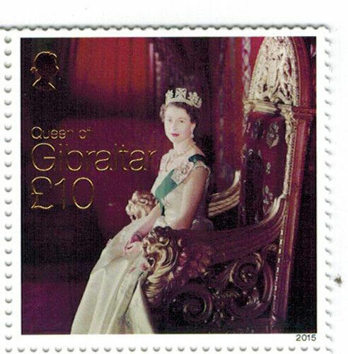 Gibraltar 2015 - Queen Elizabeth - Longest Reigning Monarch Gold Foil Stamp MNH