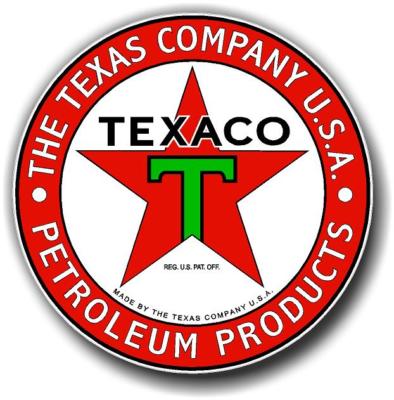 8'' TEXACO PETROLEUM PRODUCTS GASOLINE OIL VINYL DECAL FOR GAS PUMP LUBSTER
