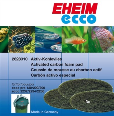 Eheim Carbon Filter Pad for ECCO Canister Filters 3/pk