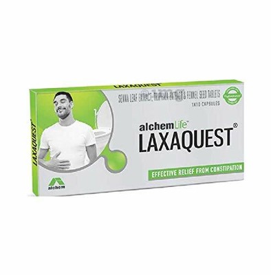 Alchem Life LAXAQUEST Natural Effective Relief from Constipation - Pack of 6 