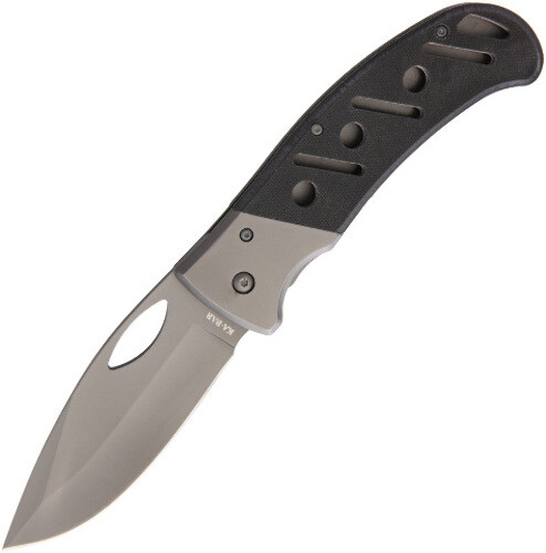 2-3077-6 4 7/8" Closed Linerlock. 3 3/4" Gray Finish 420 Sta