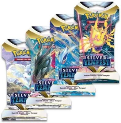 Pokemon Sword & Shield Silver Tempest Sleeved Booster Packs Art Bundle Set of 4