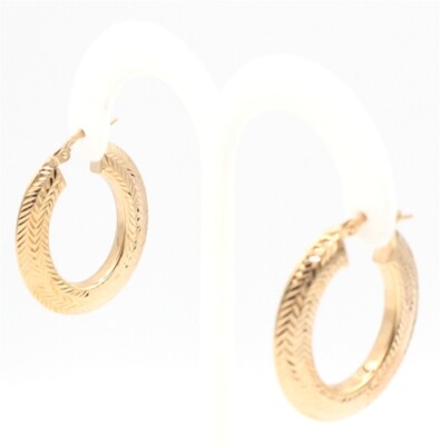 Unique Hoop Earring in 14kt Rose Gold.