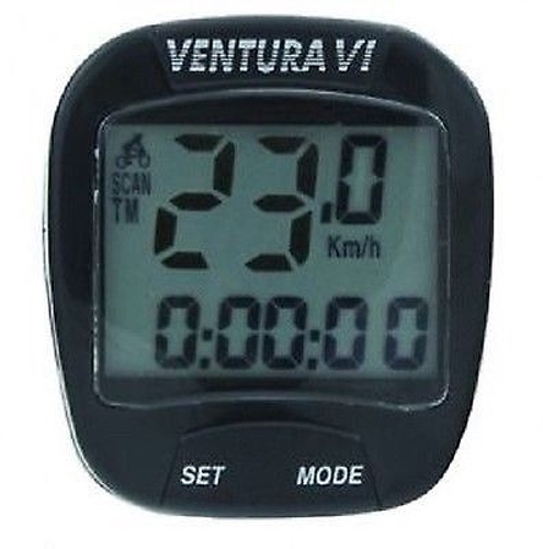 VENTURA VI BIKE COMPUTER CICLO COMPUTER SEI FUNZIONI PER BICICLETTA NERO NUOVO