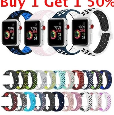 Replacement Silicone Band For Apple Watch Sport 38 40mm 42 44mm