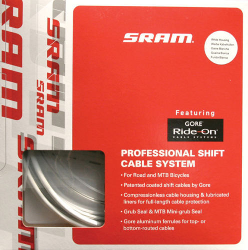 Cables y equipo de carcasa para bicicleta SRAM blancos