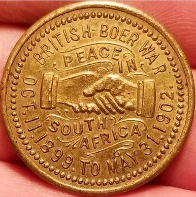 Token Medal 1899 1902 BOER WAR AFRICA DR. HURLBURT DRUGS PERFUME ONTARIO, CANADA