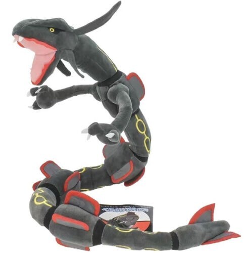 Shiny Black Dragon Rayquaza Stuffed Animal Plush Doll Toy Gi