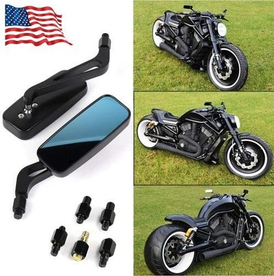 Black Motorcycle Rearview Side Mirrors Rectangle For Victory 15-17Victory Gunner