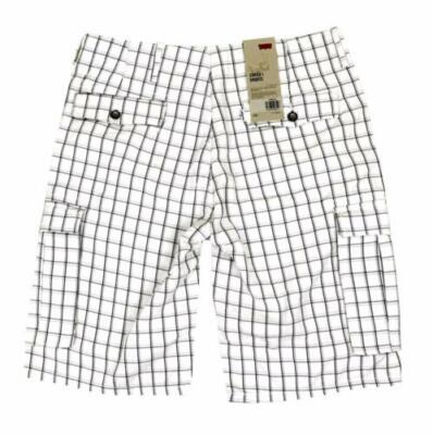 

NEW LEVIS МУЖСКИЕ ШОРТЫ-КАРГО ИЗ ХЛОПКА ПРЕМИУМ ПРЕМИУМ, БЕЛАЯ КЛЕТКА 124630184, Белый