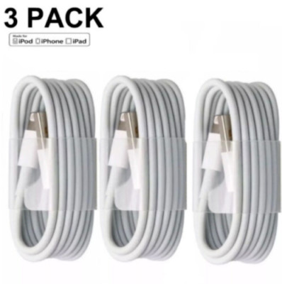 3PACK USB Data Fast Charger Cable Cord For Apple iPhone 5 6 7 8 X 11 12 13 MAX