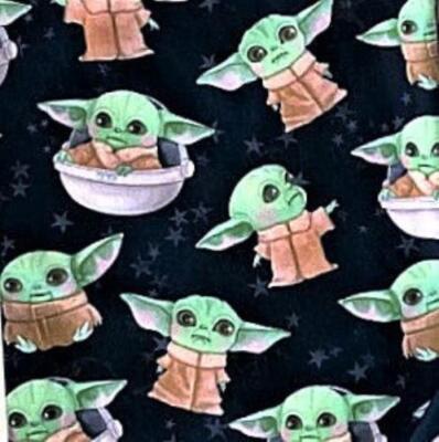 Baby Yoda Too Cute I Am Super SOFT Yoga Band CAPRI Leggings Star Wars Mando Grag
