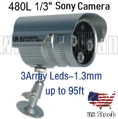 SJ-3H232 1/4'' Sony CCD 3 Array LED IRx1.3F up to 95FT 3.6mm 480TVL BNC Camera