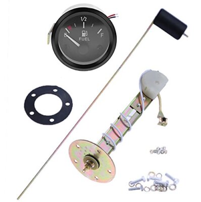 2'' 52mm Car Fuel Gauge E-1/2-F Pointer Range with Fuel Level Sender 12V T0Z9