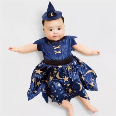 Niñas Hyde & EEK Luz de la Luna Disfraz de Bruja Talla 12/18 MO Celestial Nwt