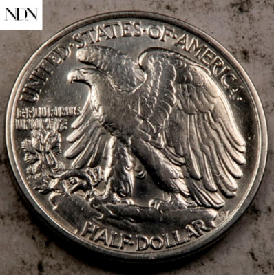 1938 Walking Liberty Half Dollar - Almost Uncirculated (AU) -- 90% Silver