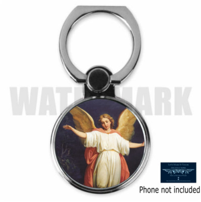 ANGEL RELIGIOUS CUSTOM ROUND CELL MOBILE PHONE RING HOLDER STAND D9 FREE SHIP 