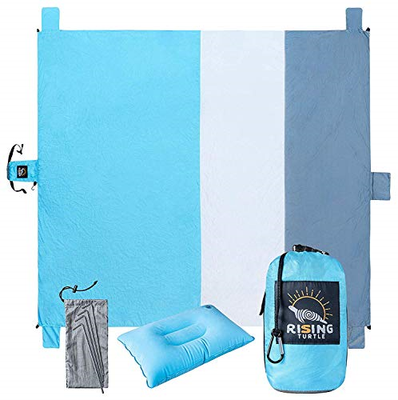 Rising Turtle Sand Safe Outdoor Beach Blanket: Large 8X9 Foot, Sand-Proof, Mat
