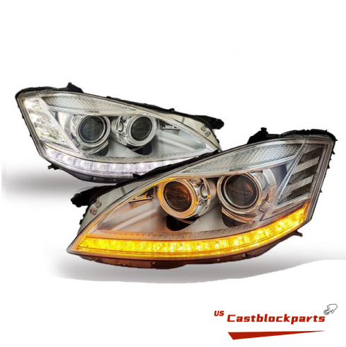 For 07 08 09 Mercedes Benz S-Class W221 S550 Facelift Xenon HID LED Headlights