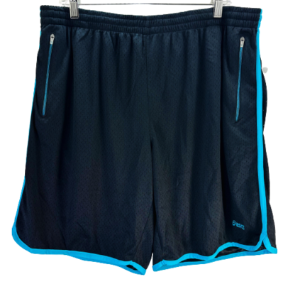 Asics Men s 2Ply Mesh Athletic Shorts Black Blue 2XL