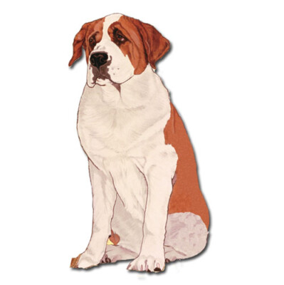 Saint Bernard Magnet Wooden