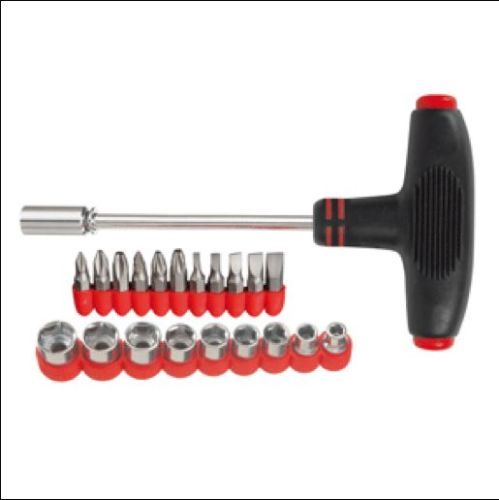 Giravite Cacciavite a T Multifunzione  con 9 Chiavi a Bussola e 11 Punte dfh