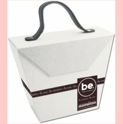 CREATIVE IMAGINATIONS DIY BLANK CARDBOARD BAG PURSE SONIA CRAFTING BARE ELEMENTS