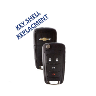 SHELL CASE For Chevrolet Flip Remote Key 2010-2017 4 Buttons Chevy LOGO