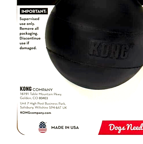 KONG Extreme Bounce Ball Med/Lrg Durable Rubber Fetch & Chew Dog Toy 3"