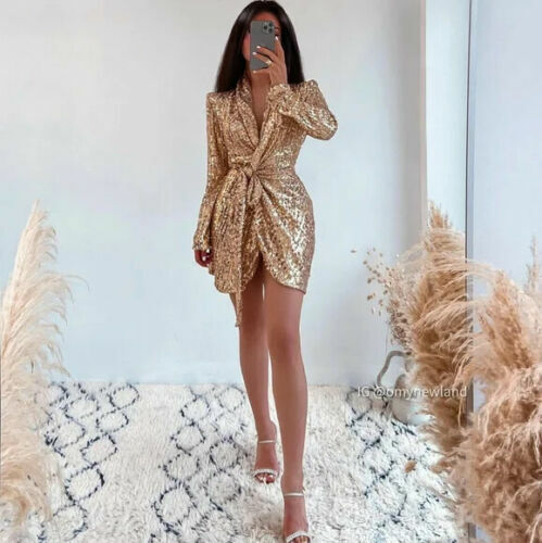 ワンピース Golden  Sequined Mini Dress bkk18991_gold_xl?pdp.template