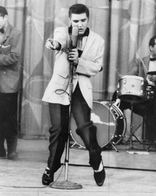 8'' x 10'' Photo 1965 Elvis Presley, full-length portrait, performing onstage