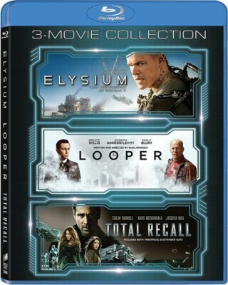 Elysium / Looper / Total Recall [New Blu-ray] 3 Pack