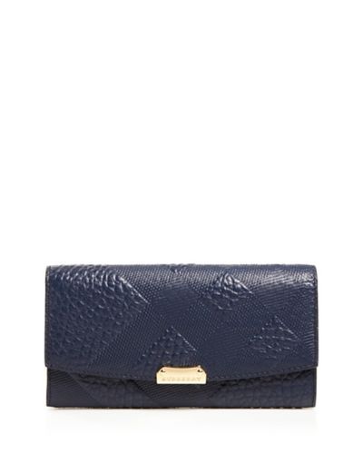 Burberry Blue Label L-shaped zipper wallet check pattern no