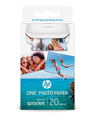 HP 1AH01A Sprocket Photo Paper, Exclusively for Sprocket Portable Photo Printer,