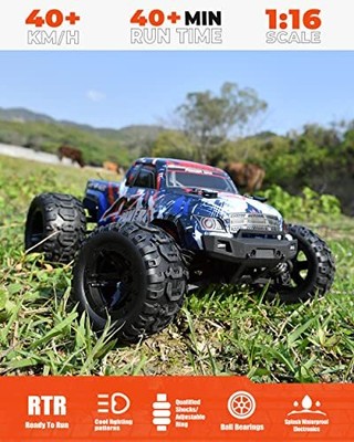 BEZGAR HM161 Hobby Grade 116 Scale Remote Control Truck 4WD High Speed 40+ Km...