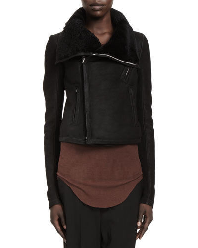 Rick Owens Archive Mouton Leather Coat Jacket Shearling Switch