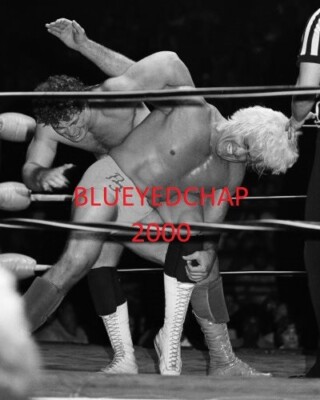 BRAD ARMSTRONG VS RIC FLAIR WRESTLER 8 X 10 WRESTLING PHOTO NWA WCW