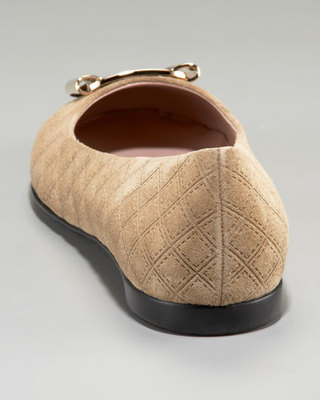 New in Box Salvatore Ferragamo Fun Metal Logo Flats- Size 7