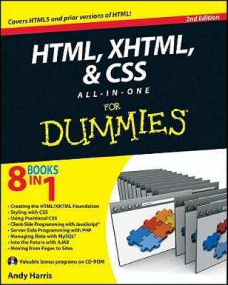 HTML, XHTML and CSS All-In-One For Dummies - Paperback By Harris, Andy - GOOD