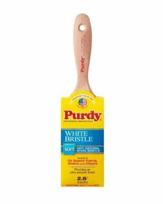 PURDY 2.5'' SPRIG WHITE BRISTLE PAINT BRUSH. OIL BASED PAINTS,STAINS,CLEARS. NEW.