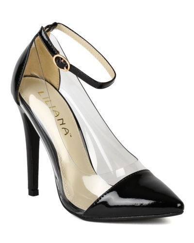 Escarpins Noirs Liliana En Cuir Verni - Taille 8, Talons Aiguilles