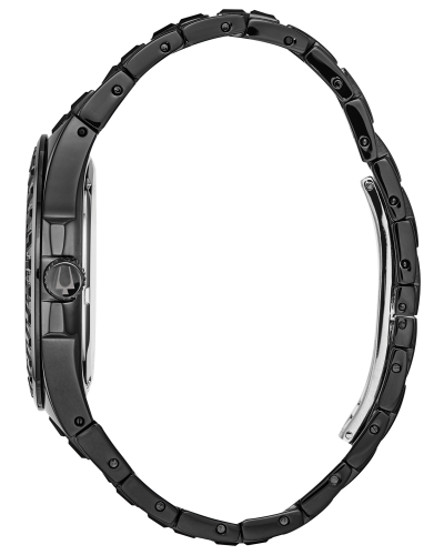 Pre-owned Bulova Men's Crystal Phantom Black Stainless Steel Watch-98a240 - Msrp $595