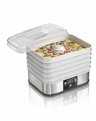 Digital Food Dehydrator 5 Tray Plastic Gray 500 watts NEW