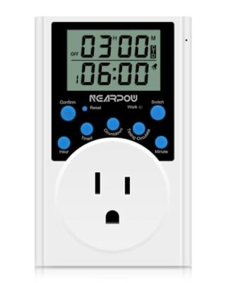 Timer Outlet Multifunctional Infinite Cycle Programmable Plug-in Digital Time...