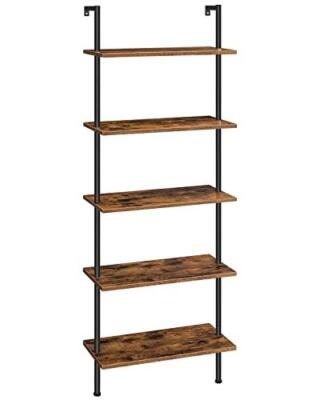HOOBRO DIY Ladder Shelf, 5-Tier Wall Mounted Bookshelf, Office Vertical