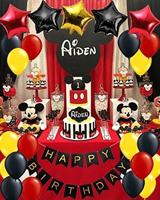 Mickey Mouse Birthday Party Supplies Red Black Yellow Party