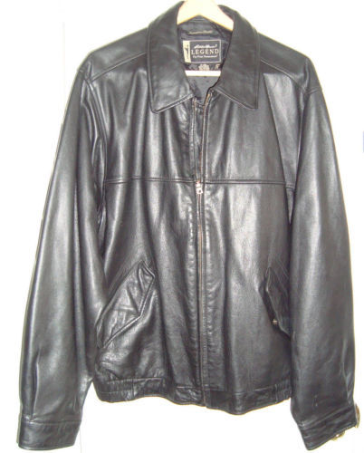 Soft black leather jacket, 90's Eddie Bauer, sz M, 2way