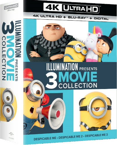Illumination представляет: коллекцию из 3 фильмов Гадкий я 1-3 серии в формате 4k, blu ray
