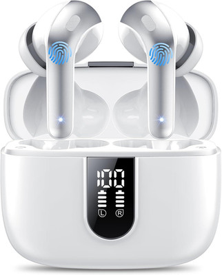 IKT Ecouteurs Bluetooth sans Fil, Casque 5.3, 50 Heures blanc